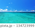 沖縄　宮古島の青空と海 134723999