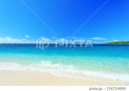 沖縄 宮古島の青空と海 沖縄 宮古島の青空と海 134724009