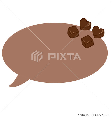 バレンタイン　チョコレート　吹き出し 134724329