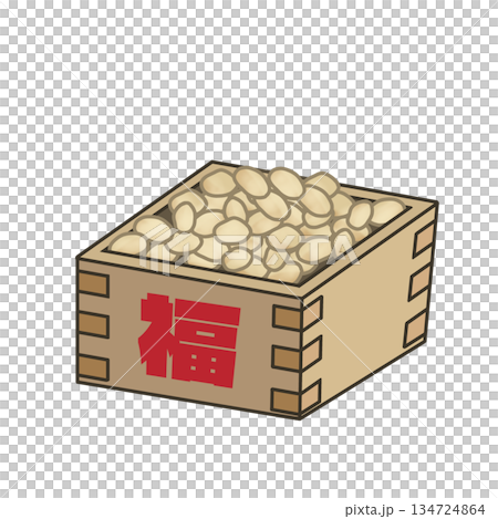 節分の豆のイラスト 節分の豆のイラスト 134724864