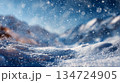 美しい雪、雪原の風景 134724905