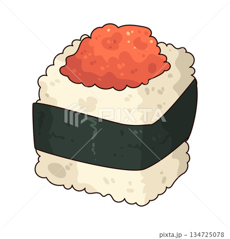 illustration of sushi square 134725078