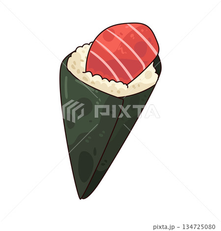 illustration of sushi cone 134725080