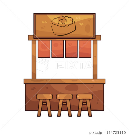 illustration of sushi bar 134725110