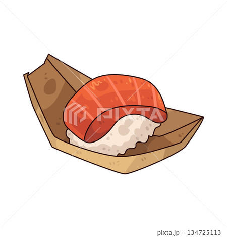 illustration of sushi boat illustration of sushi boat 134725113