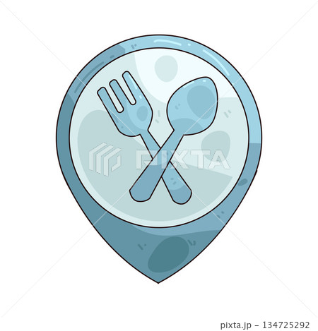 illustration of Restaurant Marker illustration of Restaurant Marker 134725292