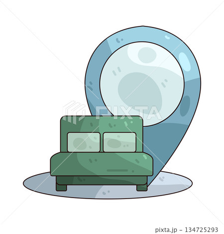 illustration of Hotel Marker illustration of Hotel Marker 134725293