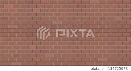 3D brown block brick wall seamless pattern texture background graphic illustration. 134725978