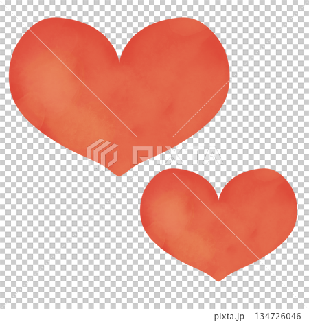 Watercolor style heart illustration 134726046