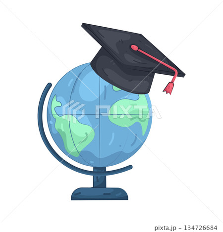 Illustration of graduation globe Illustration of graduation globe 134726684