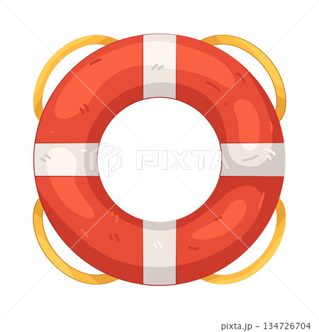 Illustration of lifebuoy  134726704