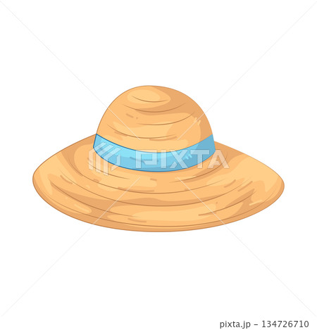 Illustration of sun hat 134726710