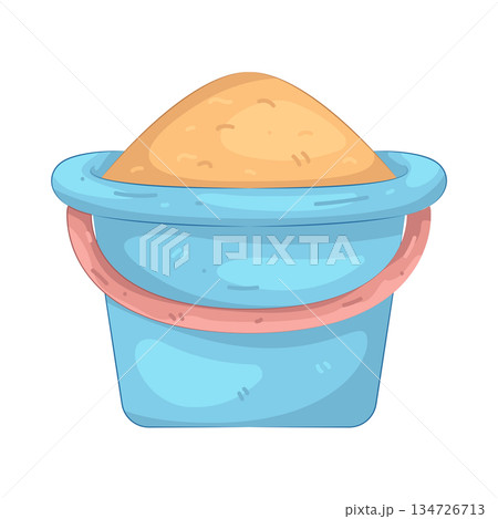 Illustration of sand bucket  134726713