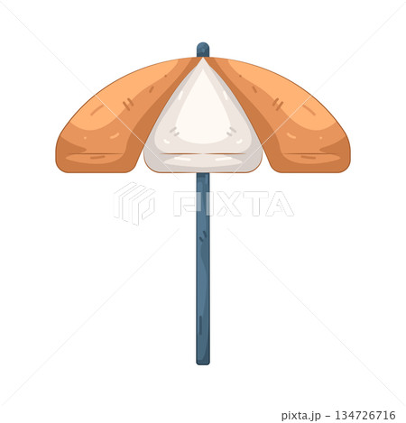 Illustration of beach umbrella Illustration of beach umbrella 134726716
