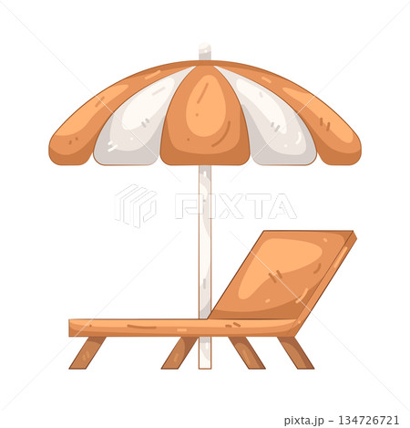 Illustration of beach chair  134726721