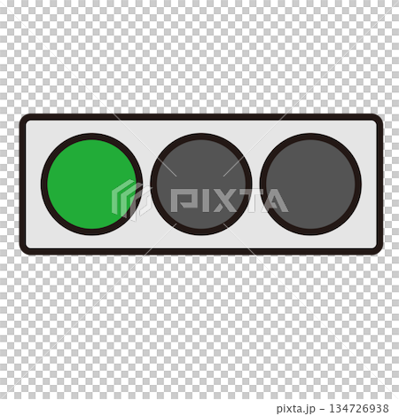 Simple green traffic light icon illustration Simple green traffic light icon illustration 134726938