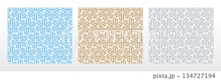 Set of abstract geometric patterns. Seamless vector backgrounds. Colored ornaments Graphic modern patterns Simple lattice graphic design 134727194