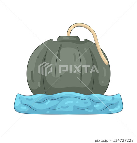 Illustration of sea mine Illustration of sea mine 134727228