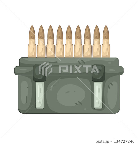 Illustration of ammo box Illustration of ammo box 134727246