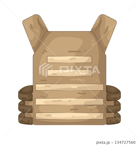 Illustration of bulletproof vest  134727560