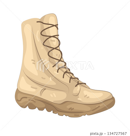 Illustration of military boots Illustration of military boots 134727567