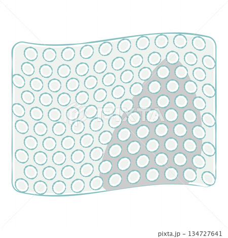 梱包用エアクッション緩衝材のイラスト 134727641