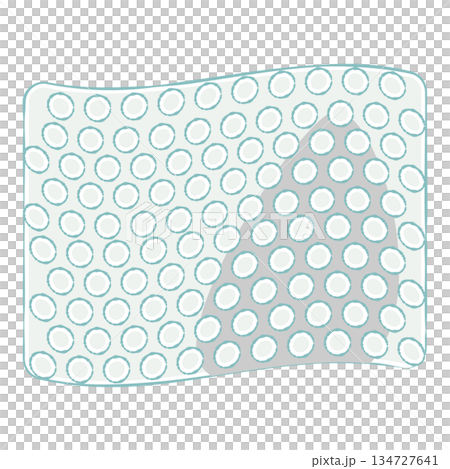 Illustration of air cushion packaging material 134727641