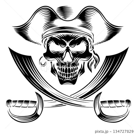 Skull Pirate Crossbones Cross Cutlass Swords Skull Pirate Crossbones Cross Cutlass Swords 134727829