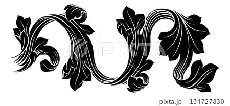 Filigree Crest Coat of Arms Heraldic Pattern Motif 134727830