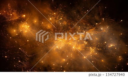 オレンジの火花 134727940