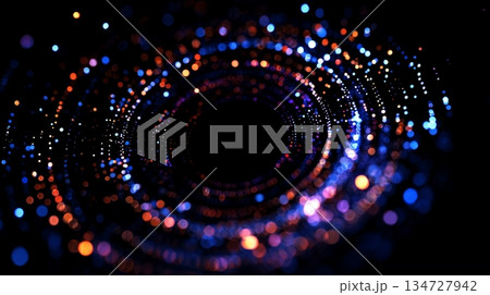 抽象的な青い光の背景 134727942