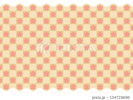上下レース×桜(鳥の子色) 上下レース×桜(鳥の子色) 134728690