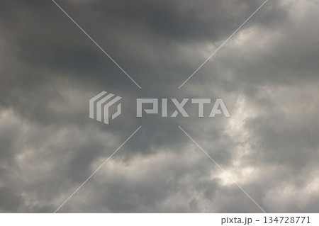 Heavy Grey Clouds Before a Storm. Dark Cloudscape. Nature Background. Climate Concept. Heavy Atmosphere. High quality photo Heavy Grey Clouds Before a Storm. Dark Cloudscape. Nature Background. Climate Concept. Heavy Atmosphere. High quality photo 134728771