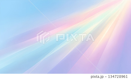 希望を感じるパステルカラーの放射光抽象背景 134728961