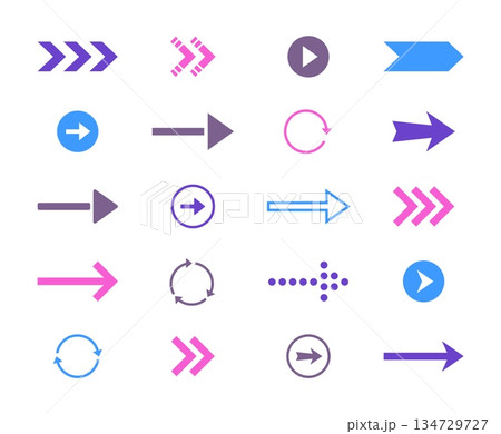 Arrow ux ui. Different interface symbols....のイラスト素材 [134729727] - PIXTA