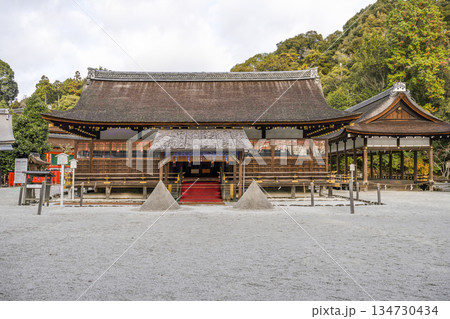 冬の賀茂別雷神社(上賀茂神社)細殿 冬の賀茂別雷神社(上賀茂神社)細殿 134730434