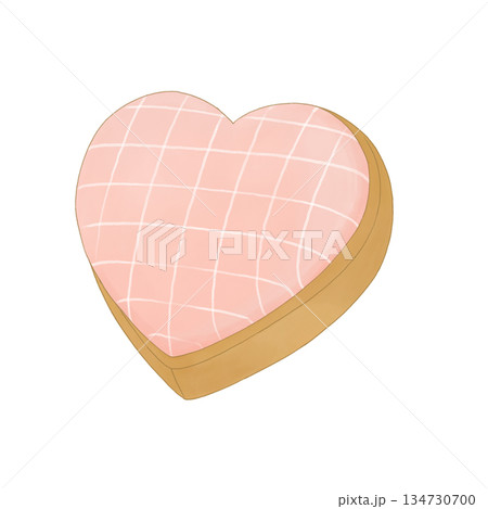 ハートの形をしたアイシングクッキーのイラスト ハートの形をしたアイシングクッキーのイラスト 134730700