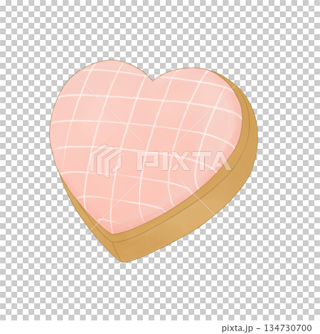 ハートの形をしたアイシングクッキーのイラスト ハートの形をしたアイシングクッキーのイラスト 134730700