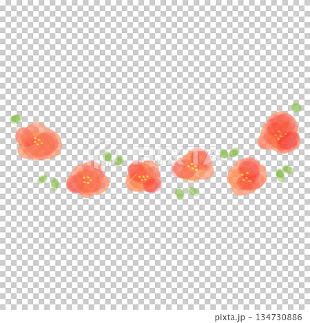 Simple watercolor red flowers Simple watercolor red flowers 134730886