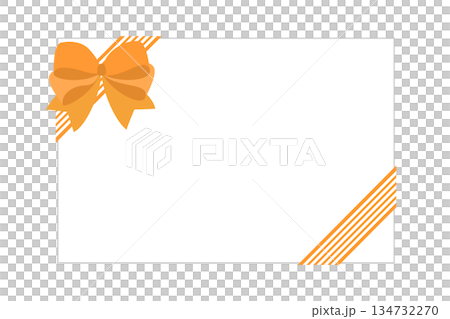禮品卡緞帶橙色相框留言禮物 134732270