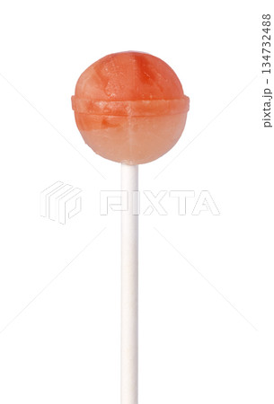 Lollipop candy sweet sugar treat on white background 134732488