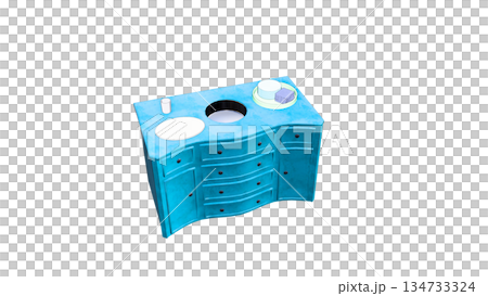 藍色箱子的插圖 134733324