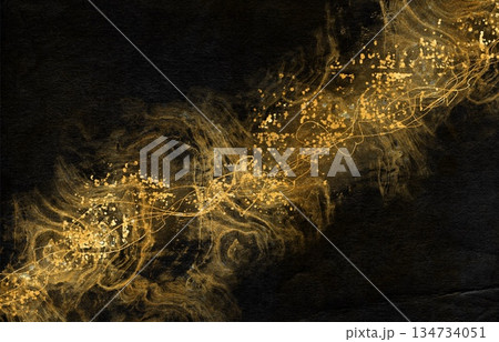 お正月背景風キラキラ輝く豪華黒背景 お正月背景風キラキラ輝く豪華黒背景 134734051