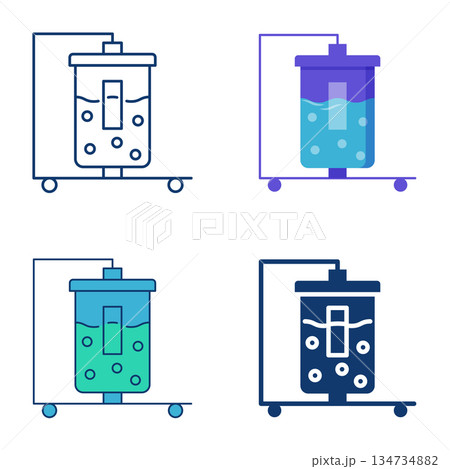 Biosynthesis icon set 134734882