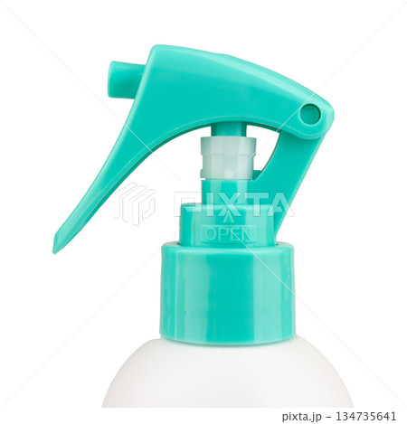 plastic spray bottle isolated on white background plastic spray bottle isolated on white background 134735641