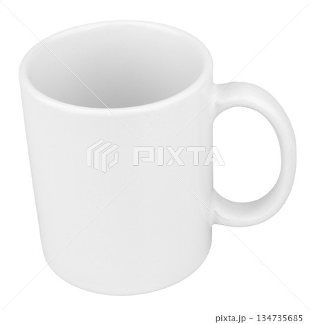 White ceramic mug isolated on white background 134735685