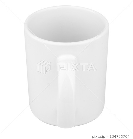 White ceramic mug isolated on white background 134735704