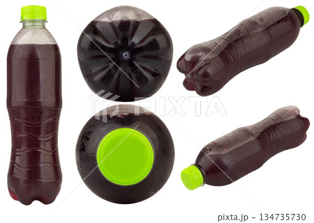 color purple soft drink bottle isolated on white background 134735730