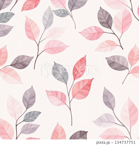 Vivid Watercolor Floral and Leaf Illustrations Vivid Watercolor Floral and Leaf Illustrations 134737751
