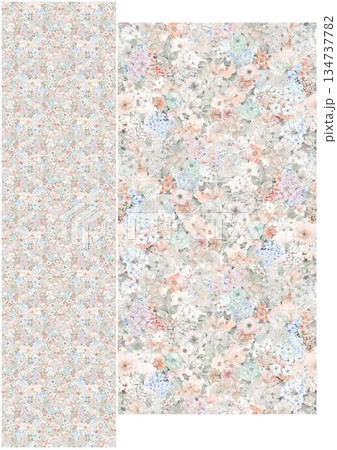 Vivid Watercolor Floral and Leaf Illustrations 134737782